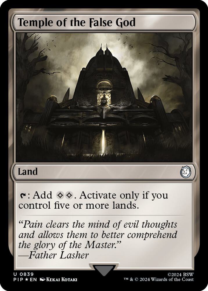 Temple of the False God 839 (Universes Beyond: Fallout)  - Foil | Good Games Adelaide SA