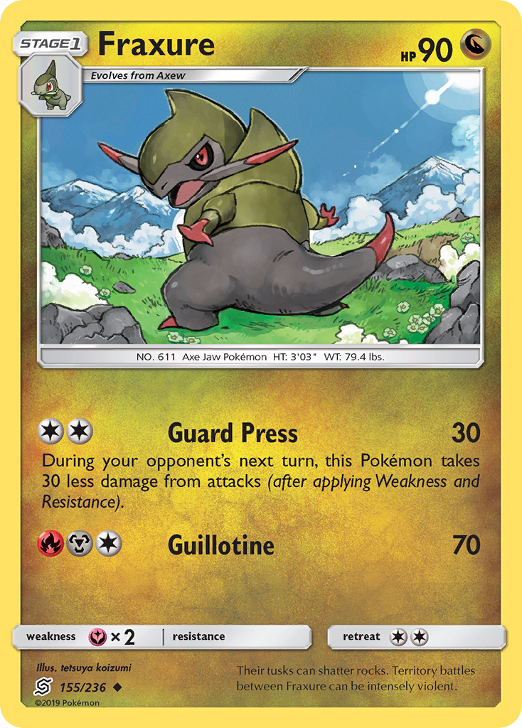 Fraxure (155/236) [Sun & Moon: Unified Minds] | Good Games Adelaide SA