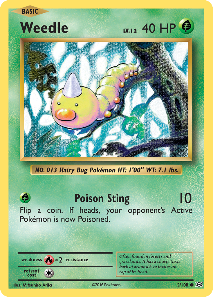 Weedle (5/108) [XY: Evolutions] | Good Games Adelaide SA