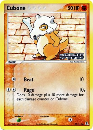Cubone (60/113) (Stamped) [EX: Delta Species] | Good Games Adelaide SA