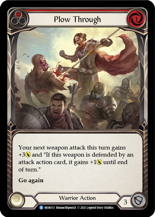 Plow Through (Red) [MON113-RF] 1st Edition Rainbow Foil | Good Games Adelaide SA