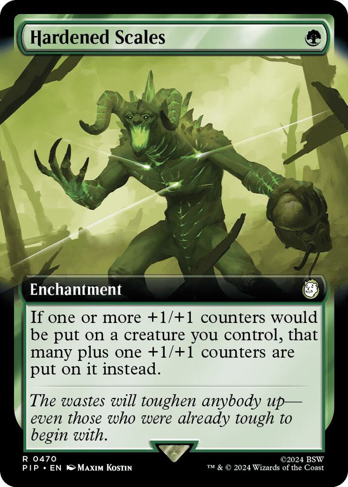Hardened Scales Extended Art 470 (Universes Beyond: Fallout)  - Foil | Good Games Adelaide SA