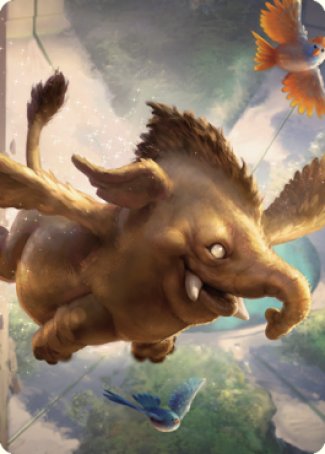 Lulu, Loyal Hollyphant Art Card (18) [Commander Legends: Battle for Baldur's Gate Art Series] | Good Games Adelaide SA