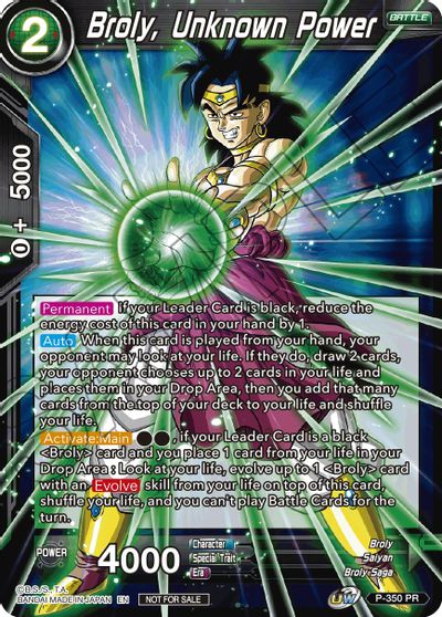 Broly, Unknown Power (P-350) [Tournament Promotion Cards] | Good Games Adelaide SA