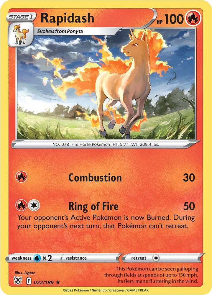 Rapidash 022/189 (SWSH10: Astral Radiance)  | Good Games Adelaide SA