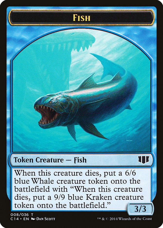 Fish // Zombie (011/036) Double-sided Token [Commander 2014 Tokens] | Good Games Adelaide SA