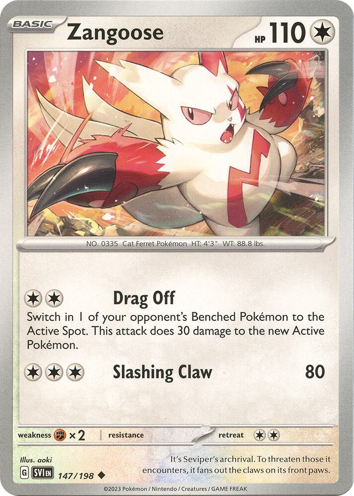 Zangoose 147/198 (SV01: Scarlet & Violet Base Set)  | Good Games Adelaide SA