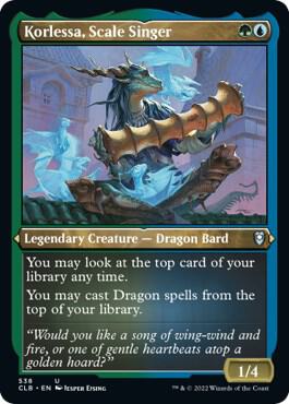 Korlessa Scale Singer Foil Etched 538 (Commander Legends: Battle for Baldur's Gate)  - Foil | Good Games Adelaide SA