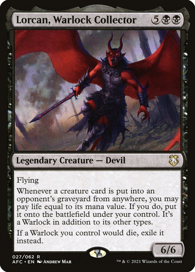 Lorcan, Warlock Collector 27 (Commander: Adventures in the Forgotten Realms)  | Good Games Adelaide SA