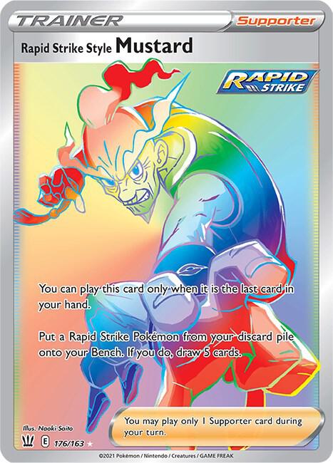 Rapid Strike Style Mustard Secret 176/163 (SWSH05: Battle Styles)  - Holofoil | Good Games Adelaide SA