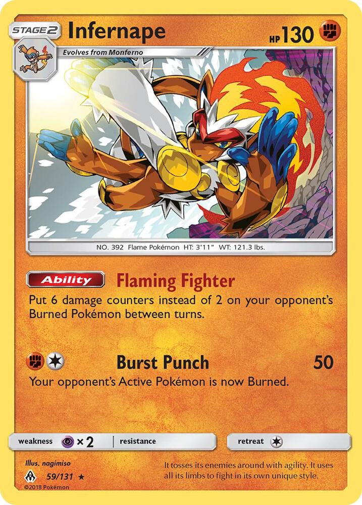 Infernape 59/131 (SM - Forbidden Light)  - Holofoil | Good Games Adelaide SA