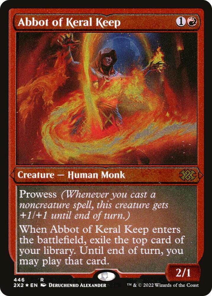 Abbot of Keral Keep Foil Etched 446 (Double Masters 2022)  - Foil | Good Games Adelaide SA