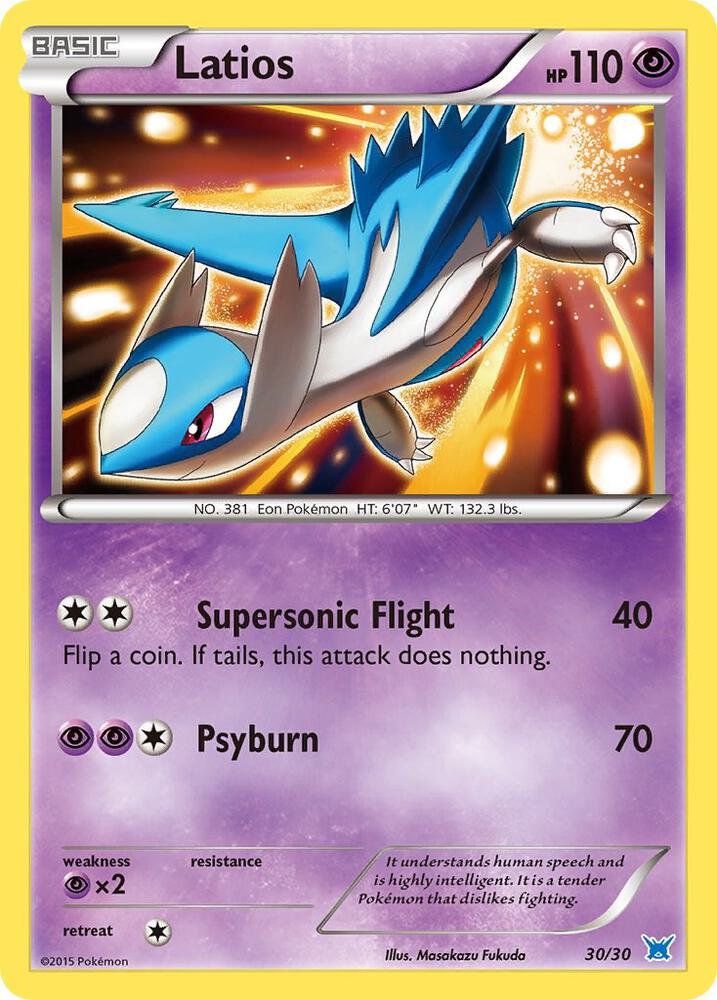 Latios 30 Holo 30/30 (XY Trainer Kit: Latias & Latios)  - Holofoil | Good Games Adelaide SA