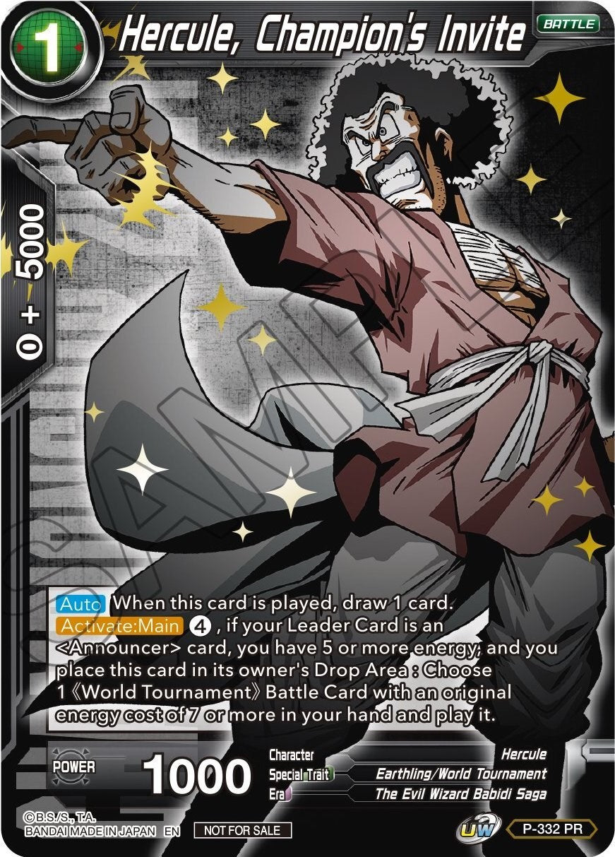 Hercule, Champion's Invite (Gold Stamped) (P-332) [Tournament Promotion Cards] | Good Games Adelaide SA