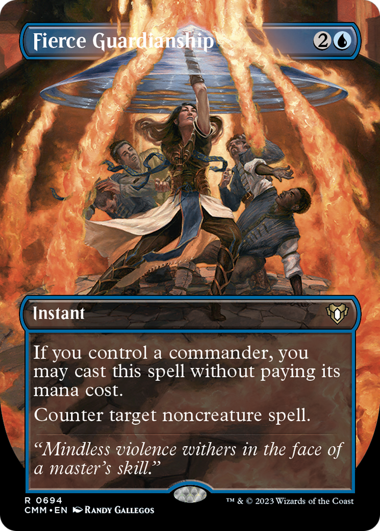 Fierce Guardianship (Borderless Alternate Art) [Commander Masters] | Good Games Adelaide SA