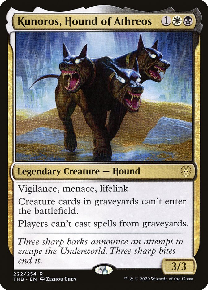 Kunoros, Hound of Athreos 222 (Theros Beyond Death)  - Foil | Good Games Adelaide SA
