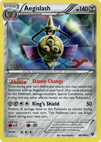 Aegislash (86/146) (Staff Prerelease Promo) [XY: Black Star Promos] | Good Games Adelaide SA
