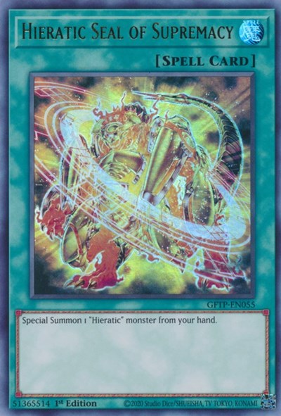 Hieratic Seal of Supremacy [GFTP-EN055] Ultra rare | Good Games Adelaide SA