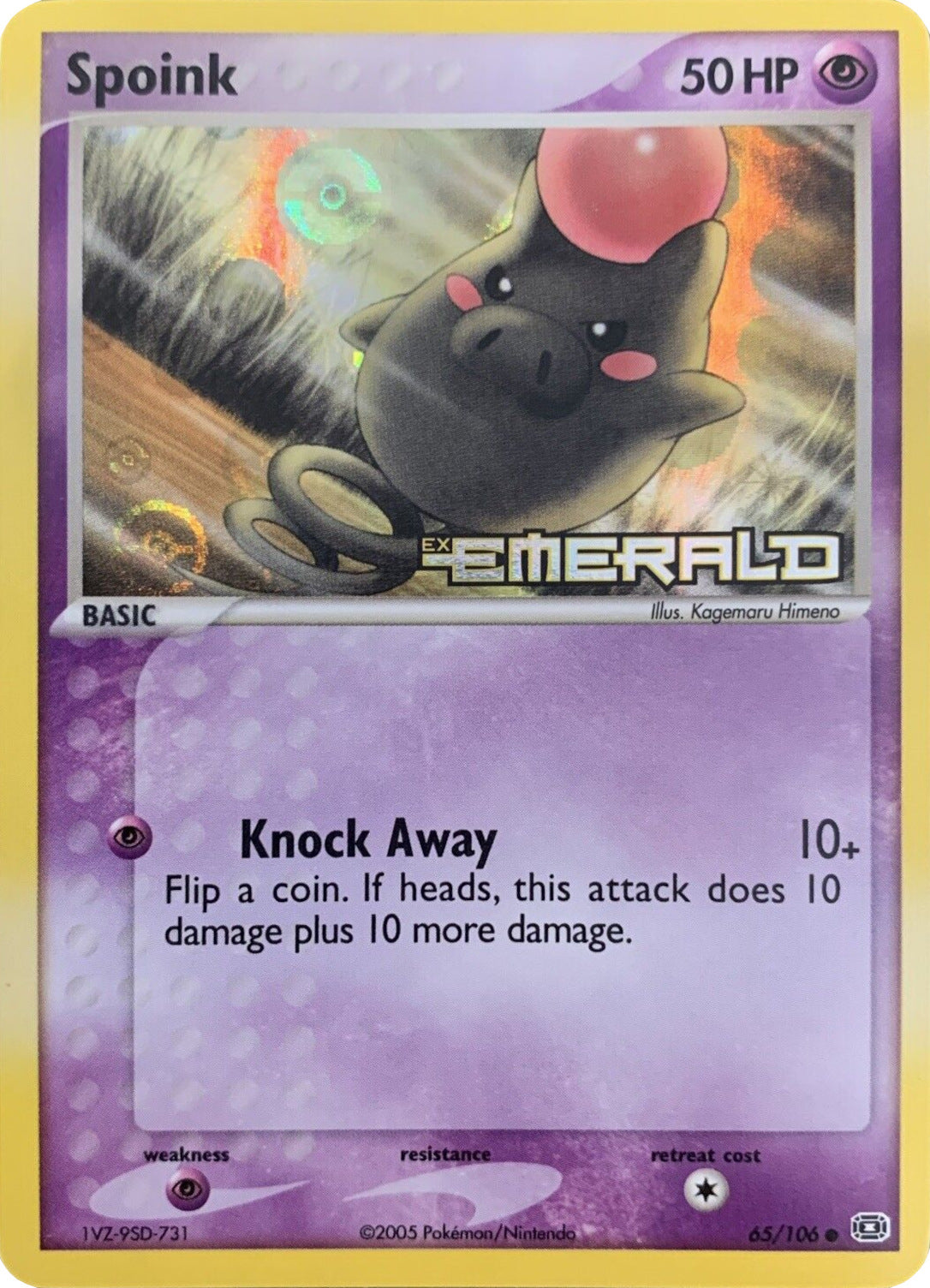 Spoink (65/106) (Stamped) [EX: Emerald] | Good Games Adelaide SA