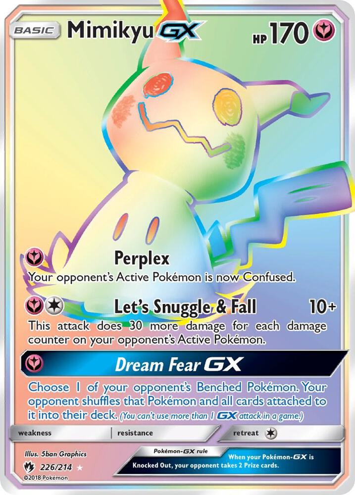 Mimikyu GX Secret 226/214 (SM - Lost Thunder)  - Holofoil | Good Games Adelaide SA