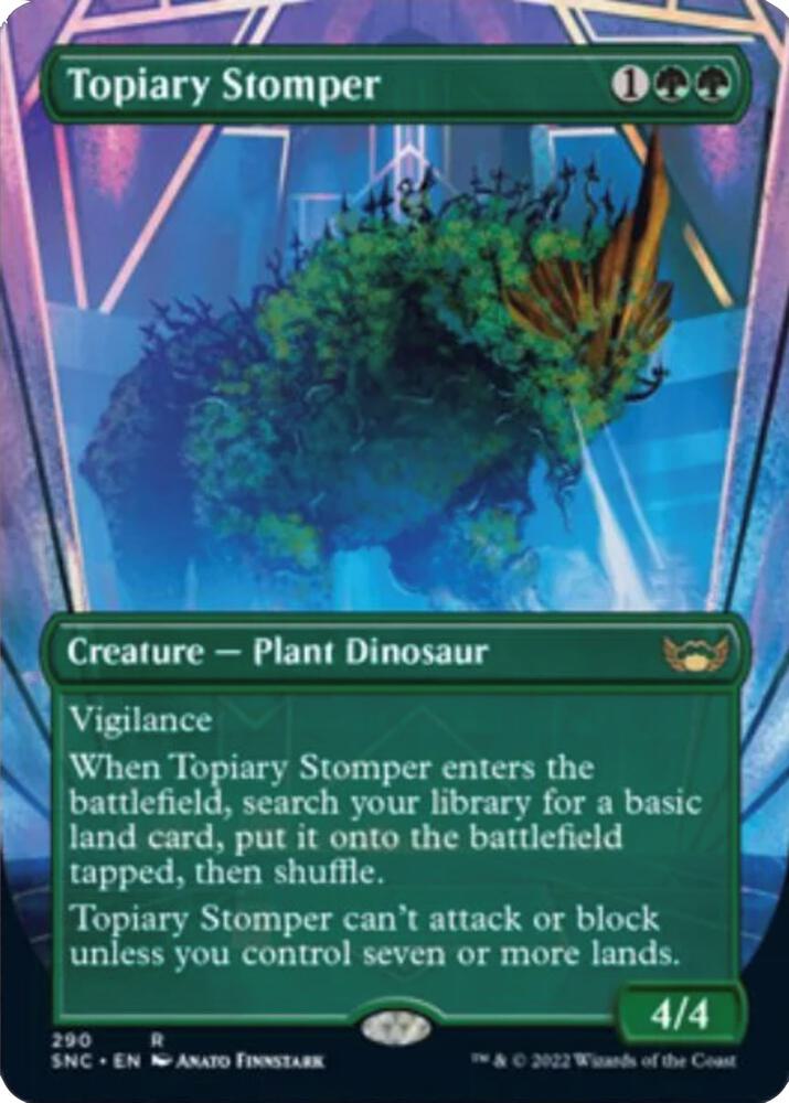 Topiary Stomper Borderless 290 (Streets of New Capenna)  - Foil | Good Games Adelaide SA