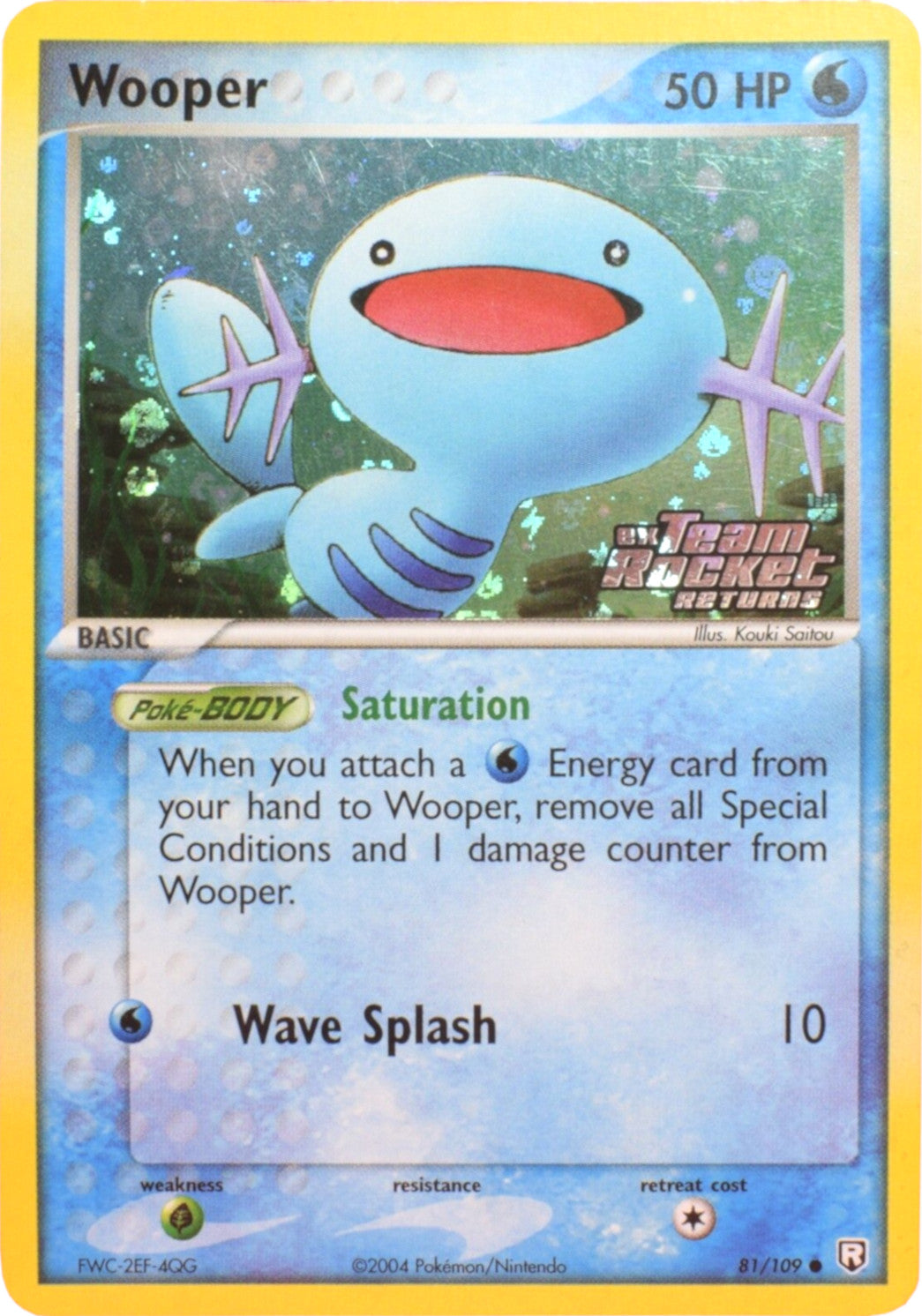 Wooper (81/109) (Stamped) [EX: Team Rocket Returns] | Good Games Adelaide SA