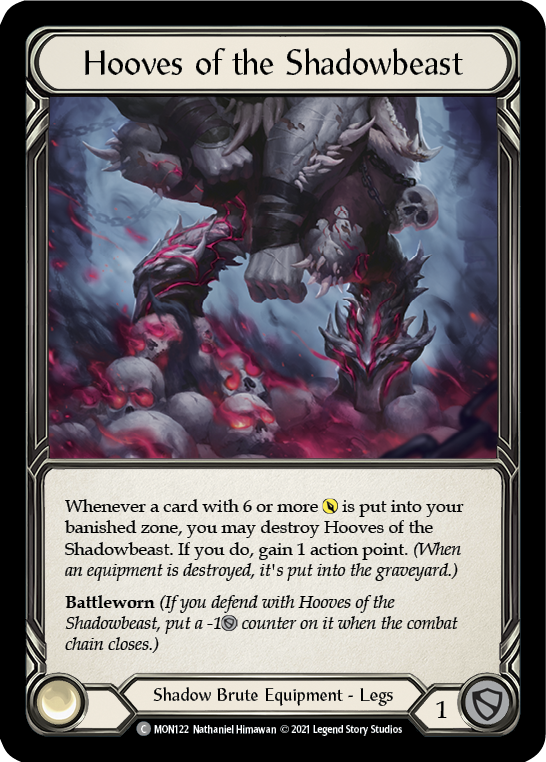 Hooves of the Shadowbeast [MON122-CF] 1st Edition Cold Foil | Good Games Adelaide SA