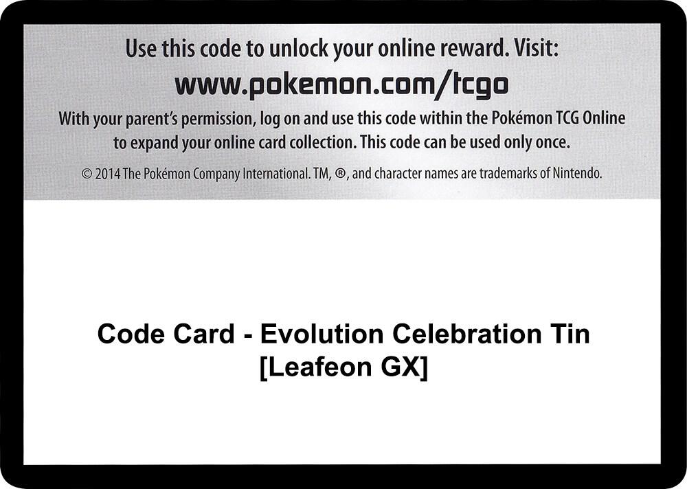 Code Card Evolution Celebration Tin Leafeon GX  (SM - Celestial Storm)  | Good Games Adelaide SA