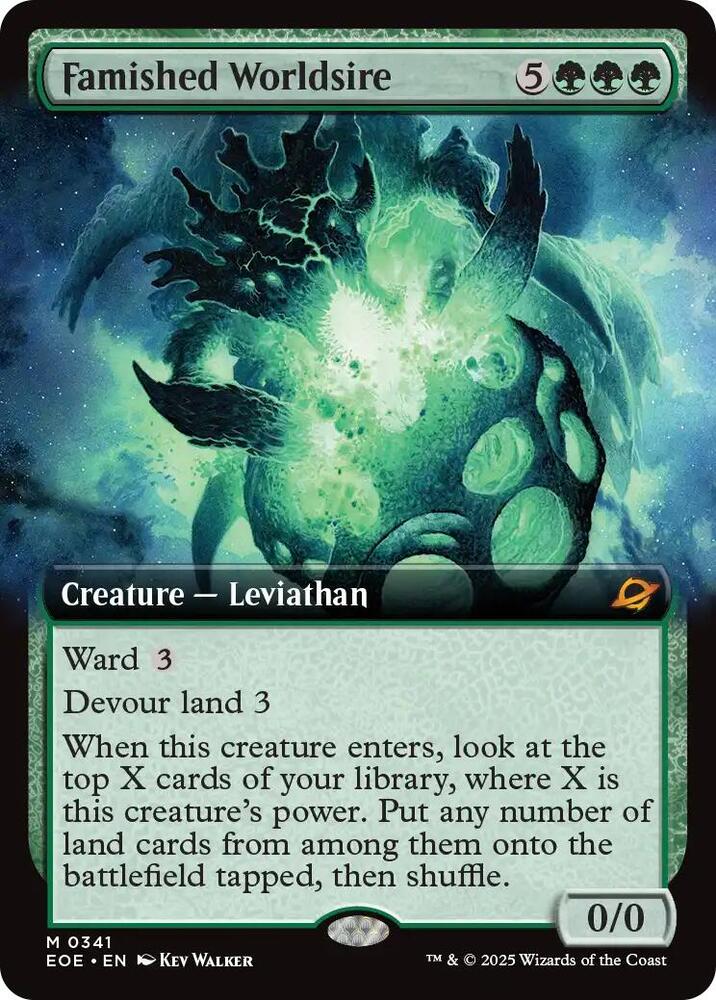 Famished Worldsire Extended Art 341 (Edge of Eternities)  - Extended Art Foil | Good Games Adelaide SA