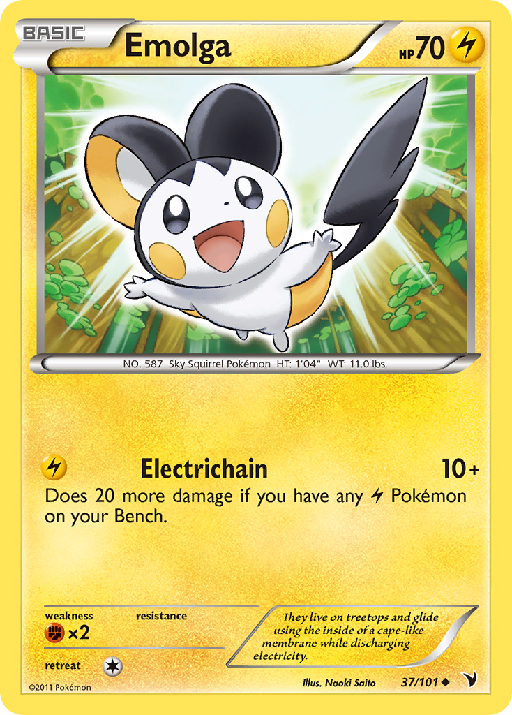 Emolga (37/101) [Black & White: Noble Victories] | Good Games Adelaide SA