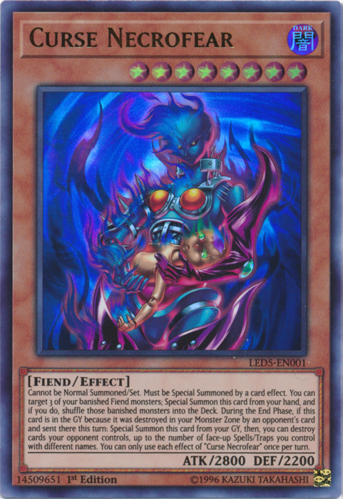 Curse Necrofear [LED5-EN001] Ultra Rare | Good Games Adelaide SA