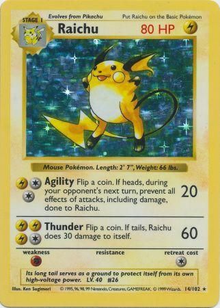 Raichu (14/102) [Base Set Shadowless Unlimited] | Good Games Adelaide SA