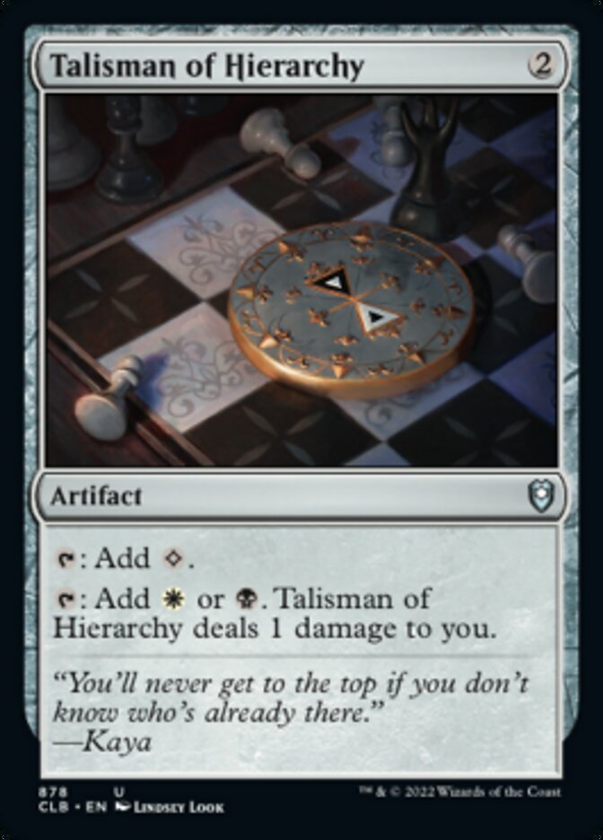 Talisman of Hierarchy [Commander Legends: Battle for Baldur's Gate] | Good Games Adelaide SA