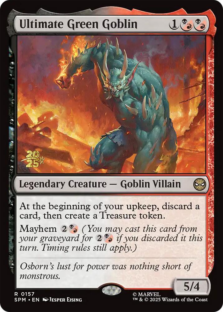 Ultimate Green Goblin 157 (Prerelease Cards)  - Foil | Good Games Adelaide SA