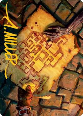 Dungeon Map Art Card Gold Stamped Signature 57 (Art Series: Adventures in the Forgotten Realms)  | Good Games Adelaide SA