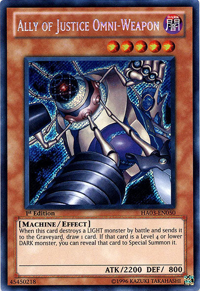 Ally of Justice Omni-Weapon [HA03-EN050] Secret Rare | Good Games Adelaide SA