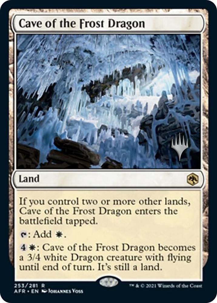 Cave of the Frost Dragon 253 (Promo Pack: Adventures in the Forgotten Realms)  - Foil | Good Games Adelaide SA