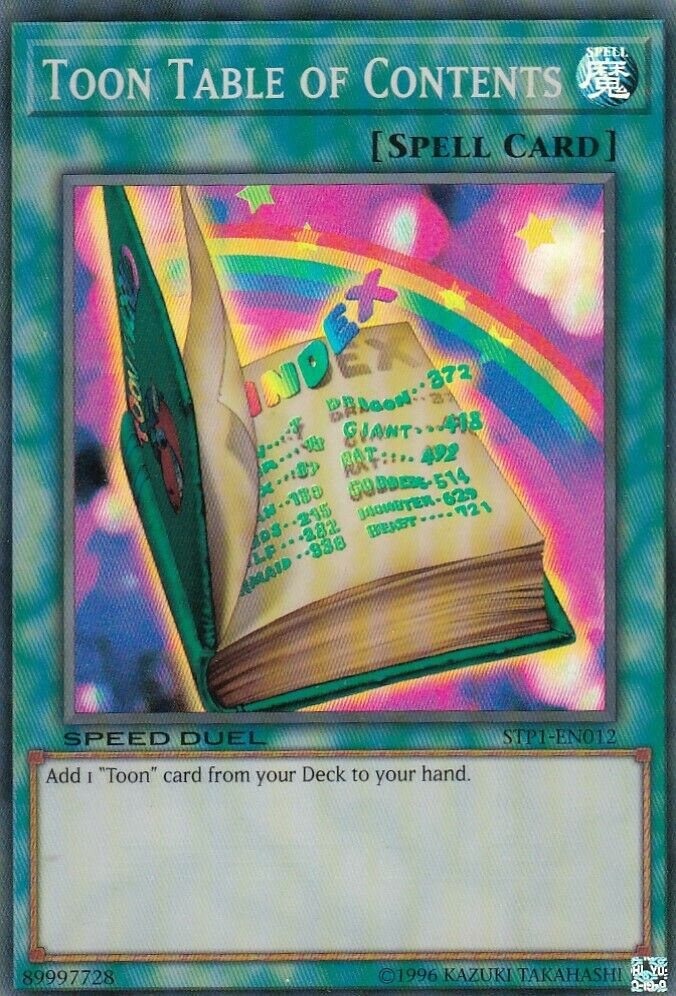 Toon Table of Contents [STP1-EN012] Super Rare | Good Games Adelaide SA