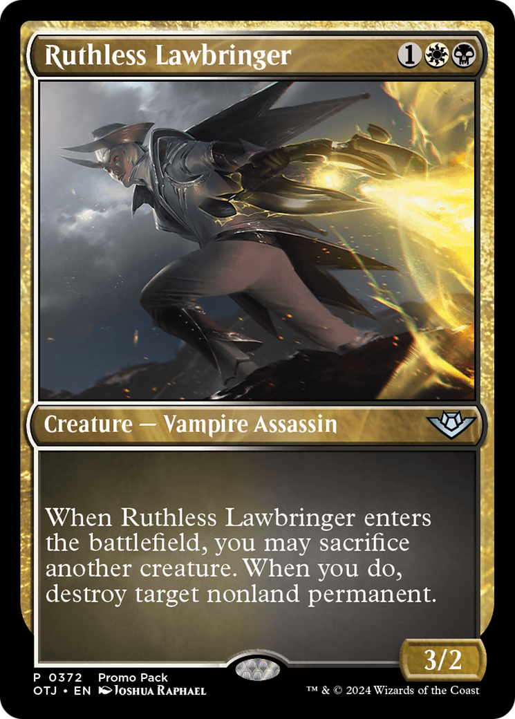 Ruthless Lawbringer (Promo Pack) [Outlaws of Thunder Junction Promos] | Good Games Adelaide SA
