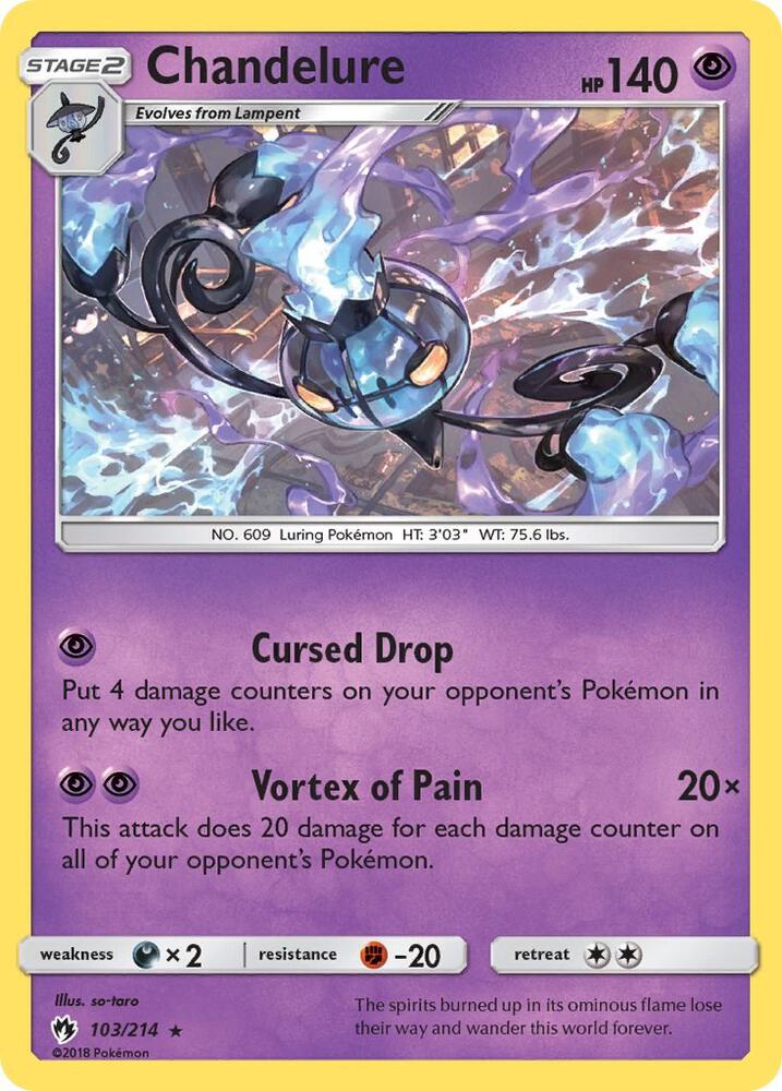 Chandelure 103/214 (SM - Lost Thunder)  - Holofoil | Good Games Adelaide SA