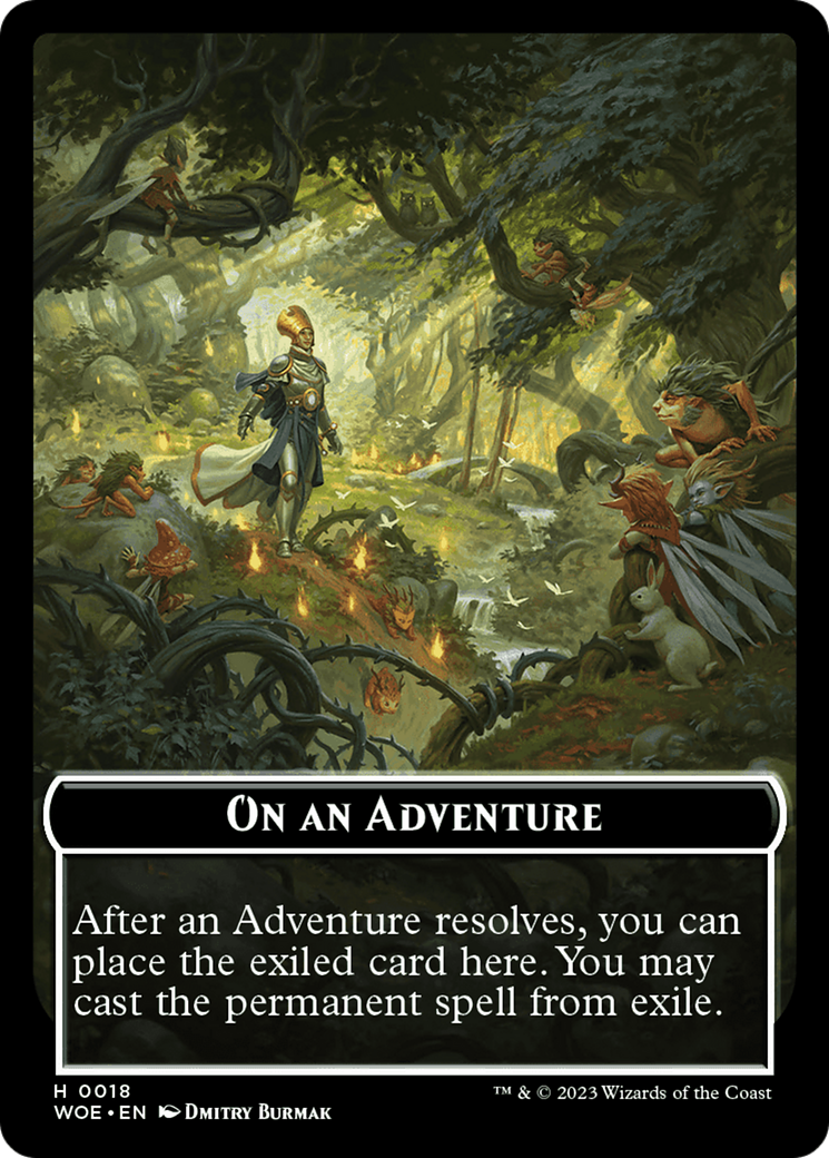 Wicked Role / Cursed Role // Emblem - On An Adventure Double-Sided Token [Wilds of Eldraine Tokens] | Good Games Adelaide SA