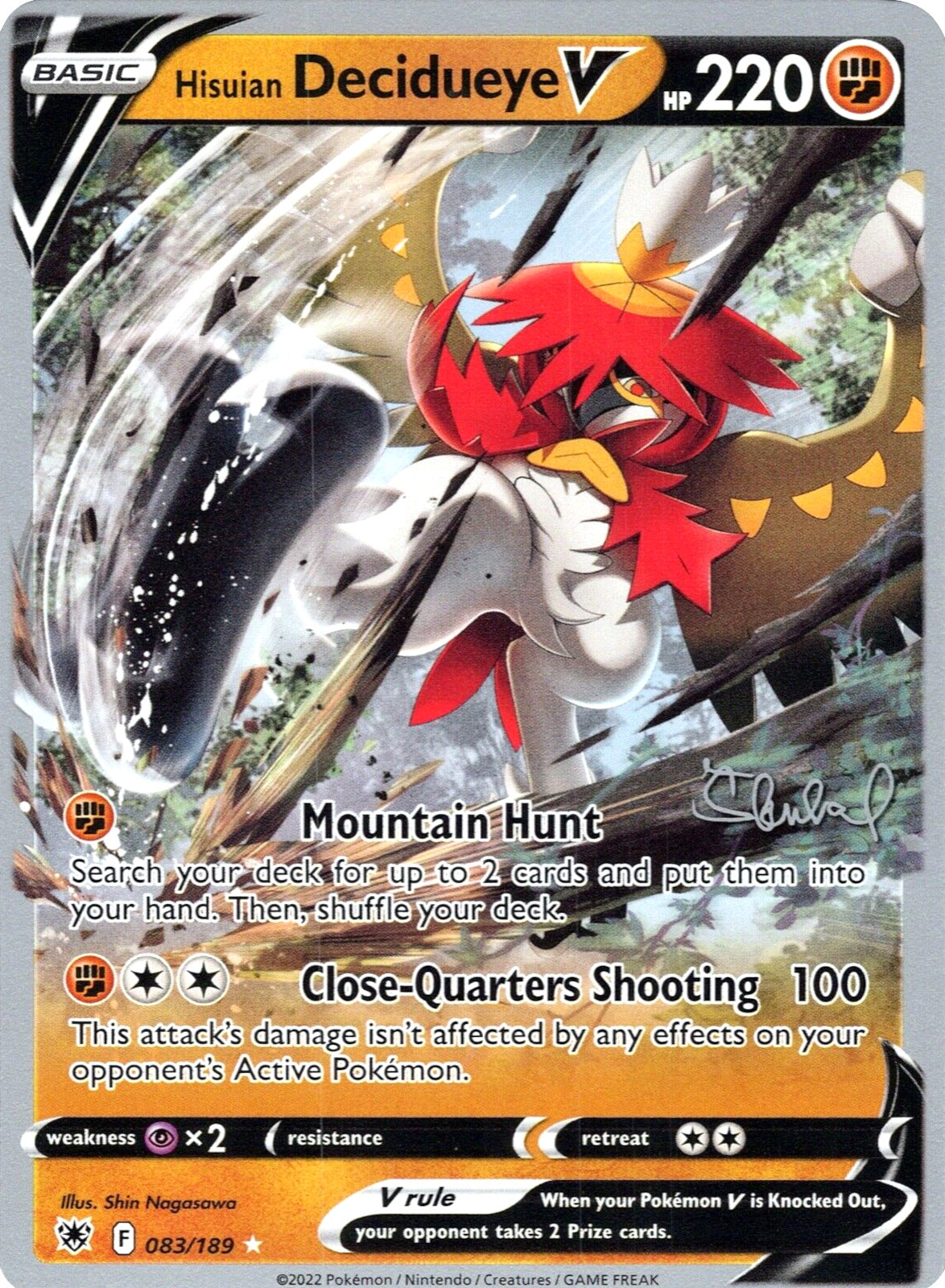 Hisuian Decidueye V (083/189) (ADP - Ondrej Skubal) [World Championships 2022] | Good Games Adelaide SA