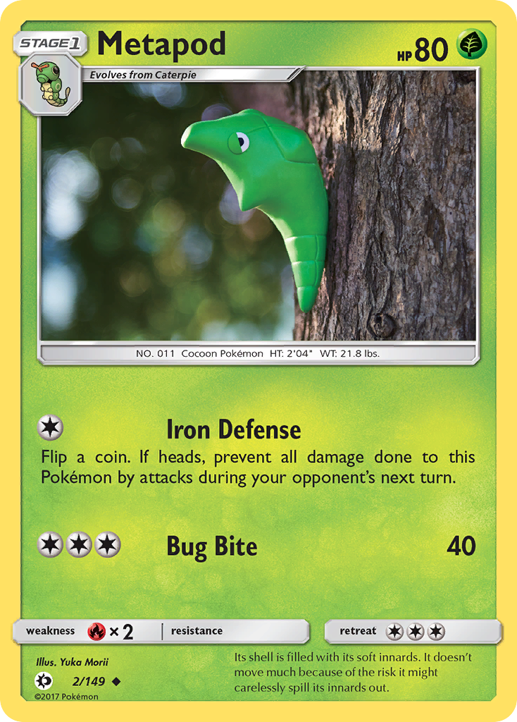 Metapod (2/149) [Sun & Moon: Base Set] | Good Games Adelaide SA