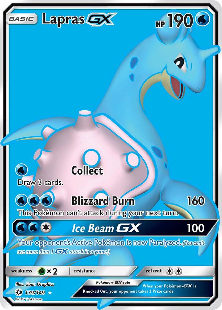 Lapras GX Full Art 139/149 (SM Base Set)  - Holofoil | Good Games Adelaide SA
