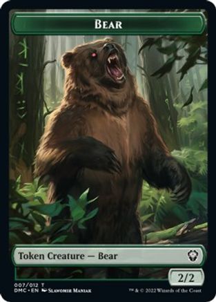 Kavu // Bear Double-sided Token [Dominaria United Commander Tokens] | Good Games Adelaide SA