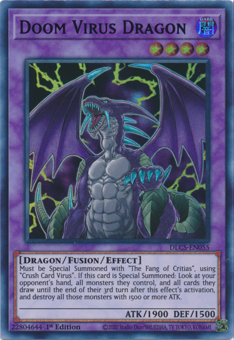 Doom Virus Dragon (Green) [DLCS-EN055] Ultra Rare | Good Games Adelaide SA
