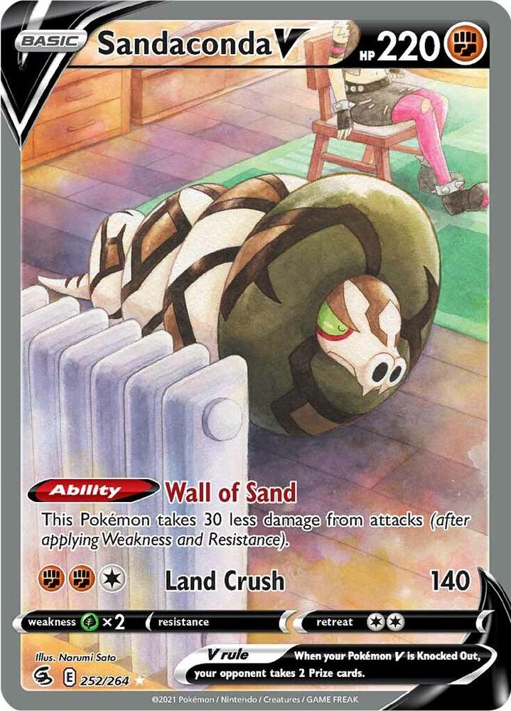 Sandaconda V Alternate Full Art 252/264 (SWSH08: Fusion Strike)  - Holofoil | Good Games Adelaide SA