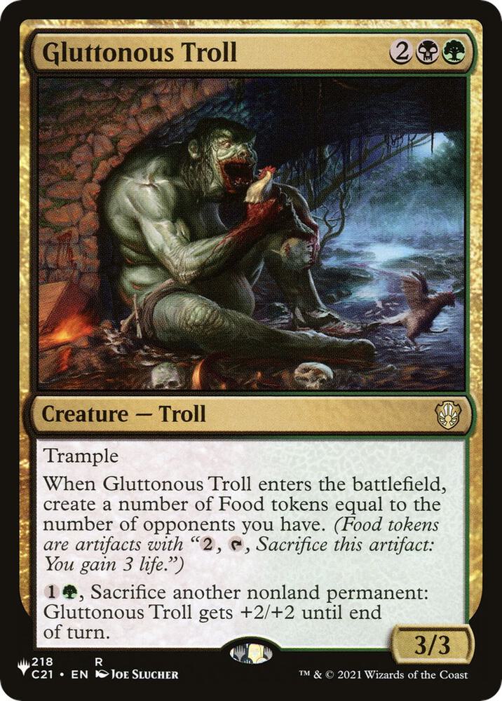 Gluttonous Troll 218/081 (The List Reprints)  | Good Games Adelaide SA