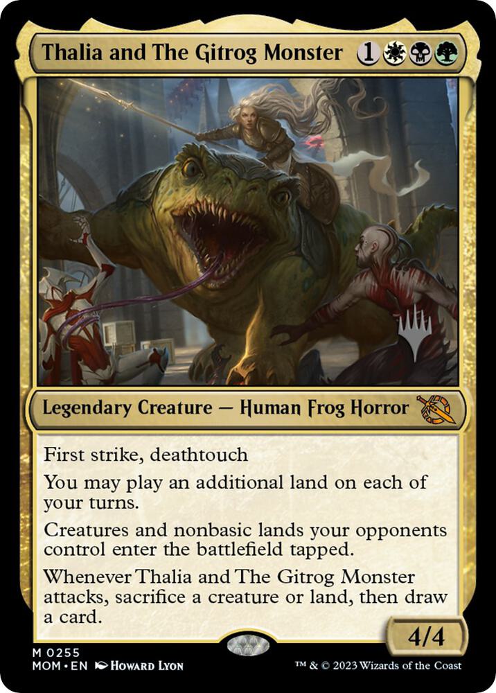 Thalia and The Gitrog Monster 255 (Promo Pack: March of the Machine)  - Foil | Good Games Adelaide SA