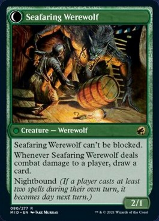 Suspicious Stowaway // Seafaring Werewolf [Innistrad: Midnight Hunt] | Good Games Adelaide SA